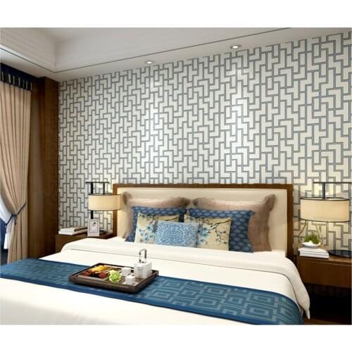 Beibehang new Chinese papel de parede wall paper three-dimensional flocking background nonwoven living room bedroom 3d wallpaper