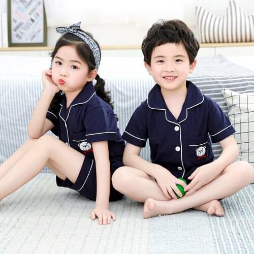 Children Pajamas Baby Clothing Set Kids Cute Cartoon Sleepwear summer Cotton Nightwear Boys Girls Animal Pyjamas Pijamas Set