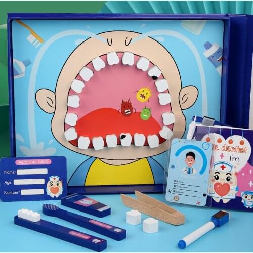 Baby Doctor Toys Simulation Dentist Working Tool Children Pretend Role Play Educational Toy Gift Pretend Play Doctor Set for Kid