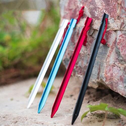 1.23cm Professional Aluminument Tent Pegs with Rope Stake Camping Hiking Equipment Outdoor Traveling Tents Accessories