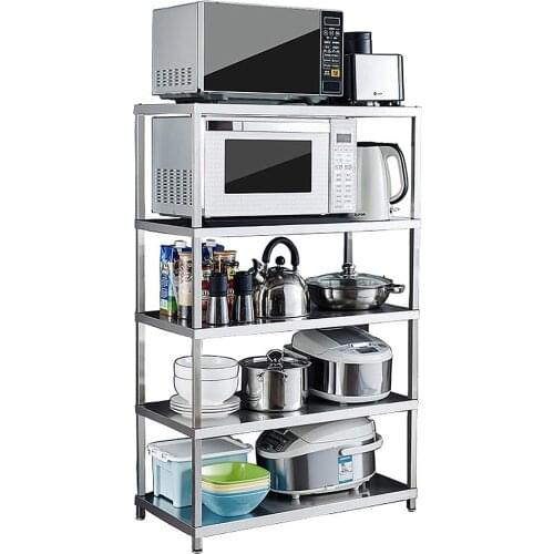 304 high quality stainless steel kitchen rack microwave oven rack 3 layer electrical oven shelf double kitchen utensils storage