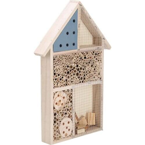 Hot YO-Wooden Insect Hotel Bee House Wood Bug Room Hotel Shelter Garden Decoration Nests Box for Ladybugs Lacewings Butterfly