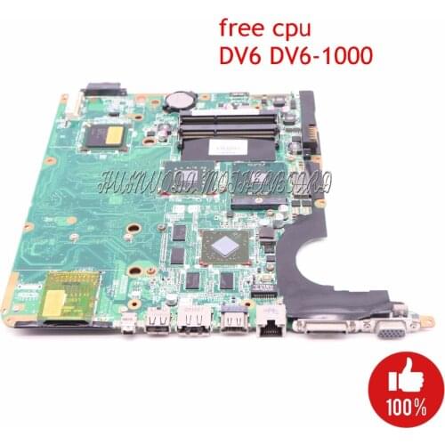 NOKOTION 578377-001 Laptop motherboard For Hp Pavilion DV6 DV6-1000 Main board PM45 DDR3 Free CPU full works