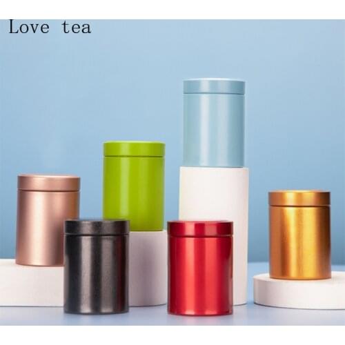 Mini Tea Caddy Tieguanyin Container Metal Travel Storage Box Portable Sealed Tea Caddy Kitchen Candy Condiment Storage Box