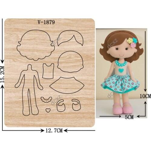 New girl wooden dies cutting dies for scrapbooking Multiple sizes V-1879
