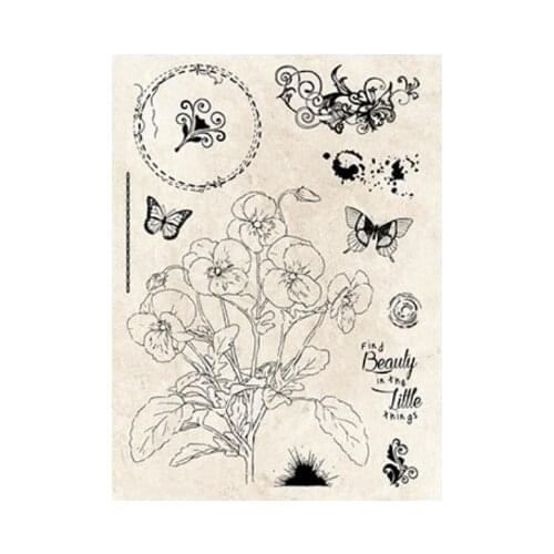 Flowers Transparent Clear Silicone Stamp/Seal for DIY scrapbooking/photo album Decorative clear stamp A1504