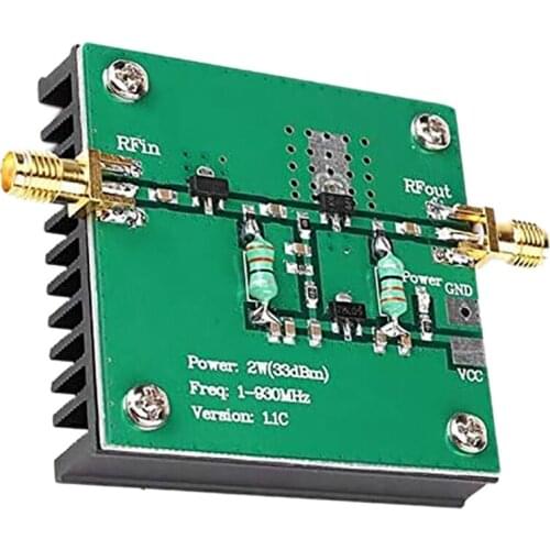 JABS 1-930MHz 2W RF Amplifier RF Broadband Power Amplifier Module for Radio Transmission FM HF VHF