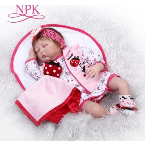 NPK 55cm Silicone reborn baby doll toys simulation newborn baby doll play house toy girls brithday gifts reborn doll