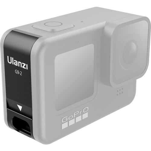 Ulanzi GP-2 Gopro Black 9 Metal Battery Cover Type-C Charging Port Removable Battery Lid Cover Accessories for Gopro 9