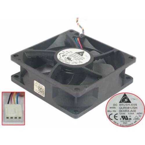 Detla Electronics QUR0812SH AZ41 DC 12V 0.50A 80x80x25mm Server Cooling Fan