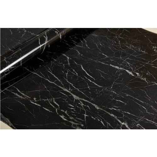 Marble Renovation Waterproof Adhesive Stickers Pvc Wallpaper Reflect Film For Furniture Wall Stick Ambry Mesa Table Furniture