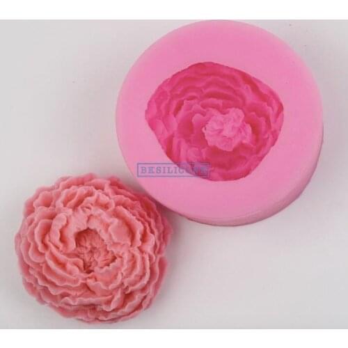 High quality Silicone mould 3D Peony flowers Fondant cake mold Handmade soap mold resin clay craft DIY tools