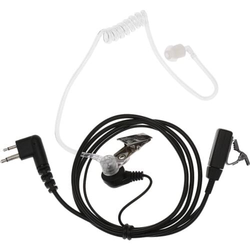 Walkie Talkie Heaphones 2 Pin Covert Acoustic Tube Earpiece Headset with Mic PTT for Motorola Two Way Radio Walkie Talkie M Plug