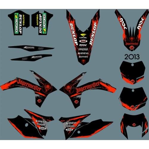 0601 Motorcycle Team Graphic & Backgrounds Decal Stiker Kits for KTM EXC 2012 2013 and for XC 2011