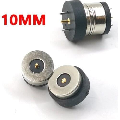 1pair 10mm Magnetic DC Jack Smart Water Cup Charging Magnet Connector 3A High Current Strong Magnetic LED Light Power Socket