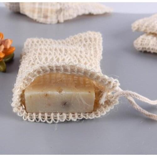 1pc 4pcs Hemp Soap Bags Delicate Exfoliating Saver Pouch Foaming Mesh Rope Cleaning Tools Home Furnishing Essential Supplies