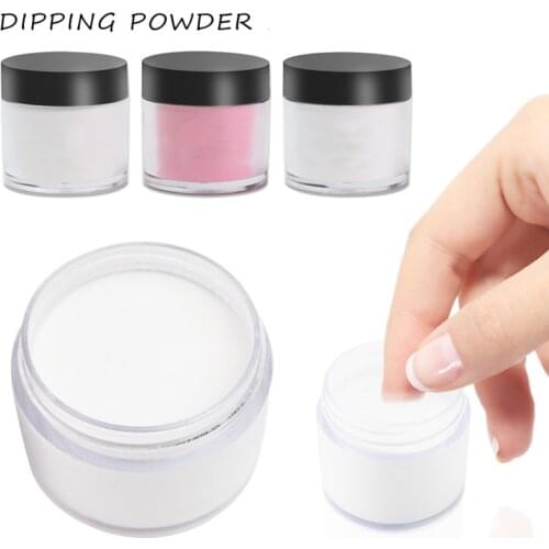 10ML /Box NEW White, Clear, Pink, Nude Dipping Powder French Dip Nails Powder no Lamp Cure Fast Dry Nail Dipping Powder,3 Colors
