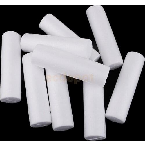 10 Pieces Blank White Cylinder Shape Styrofoam Foam Material for Kids Art Craft DIY Christmas Ornament Decoration