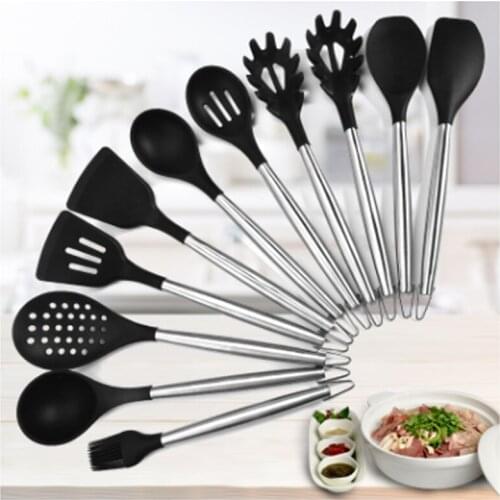 15pcs Silicone Kitchenware Non-Stick Cookware Cooking Tool Spoon Spatula Ladle Egg Beaters Shovel Soup Kitchen Utensils Set