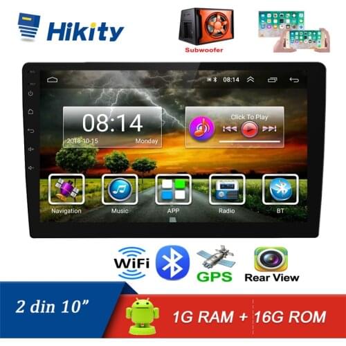 Hikity Autoradio android 2 Din Car radio Multimedia Video Player 2din HD Universal auto Stereo GPS MAP car stereo backup camera