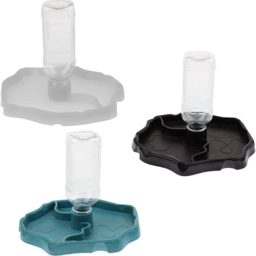 Reptile Waterer Automatic-refilling Water Dispenser Feeding Water Bowl with Bottle - Plastic Material