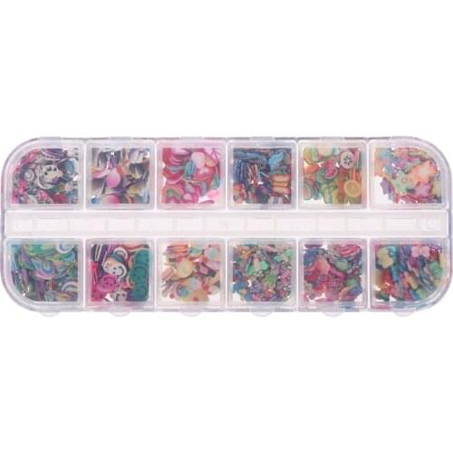 Slime Beads Box Fruit Slice Sprinkles Slime Filler For Handgum Foam Fluffy Slime Clay Mud DIY Supplies Slime Accessories