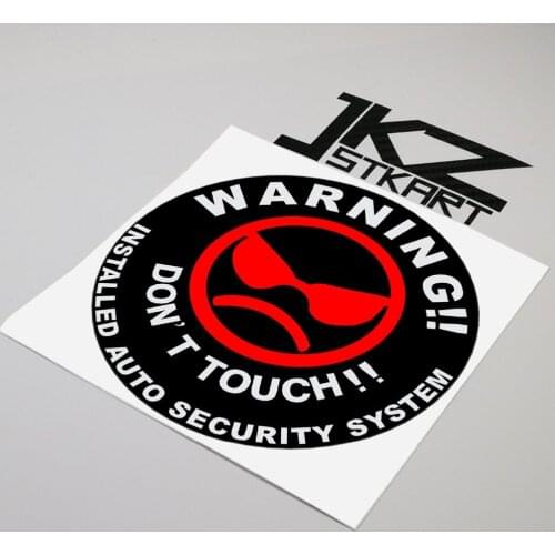 JKZ STKART Vinyl Die Cut Multi-layer Sticker Decal Warning Do not Touch for ATV Motor Bike Truck Helmet Decorated Stickers