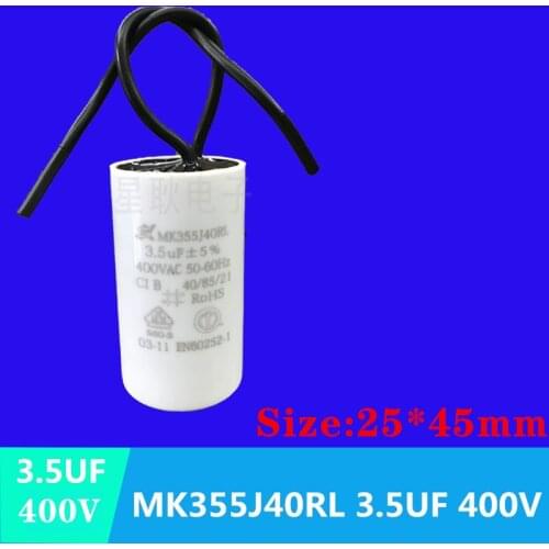 MK265N40RL 2.6uF 400V MK355J40RL 3.5uf 400V Water Pump Motor Operating Capacito Fitting 25x45mm or 25x50mm For Wilo