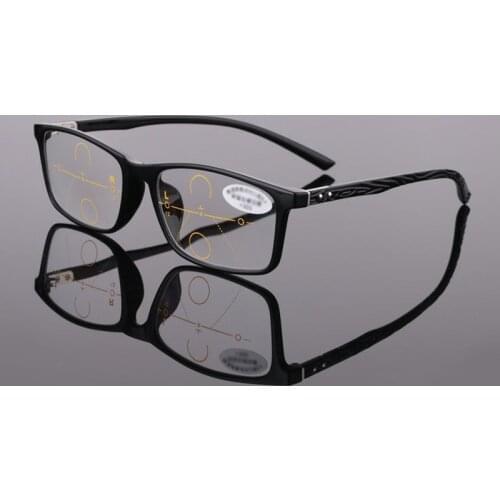 Progressive Multi Focus Reading Glasses Ulrtalight TR90 Frame Comfortable Man Ladies Resin Aspherical Presbyopic Unisex R202