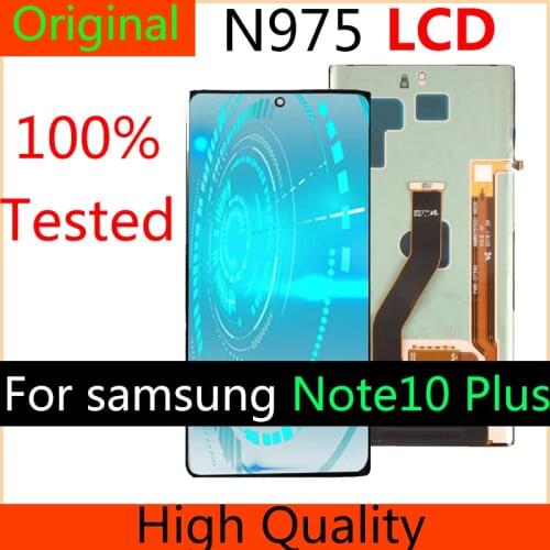 Original AMOLED LCD Note10+ Note10plus replacement For Samsung Galaxy Note10 plus N975F N975N Display Touch Screen with defect