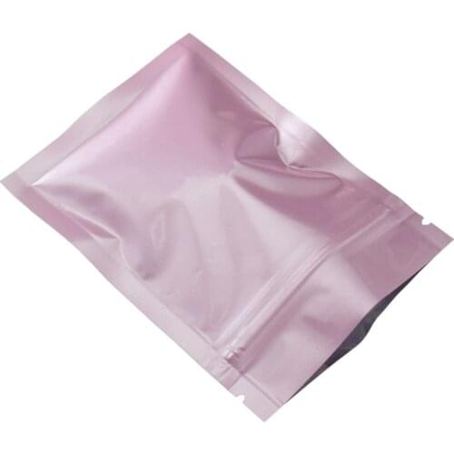 200pcs/lot Grip Seal Food Vacuum Pouch 7x10cm Pink Top Zip Lock Mylar Foil Package Storage Reclosable Mylar Bags for coffee Tea