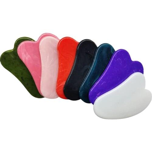 Plastic Guasha Scraping Massage Scraper Face Massager Acupuncture Gua Sha Board Acupoint Face Eye Care SPA Massage Healthy Tool