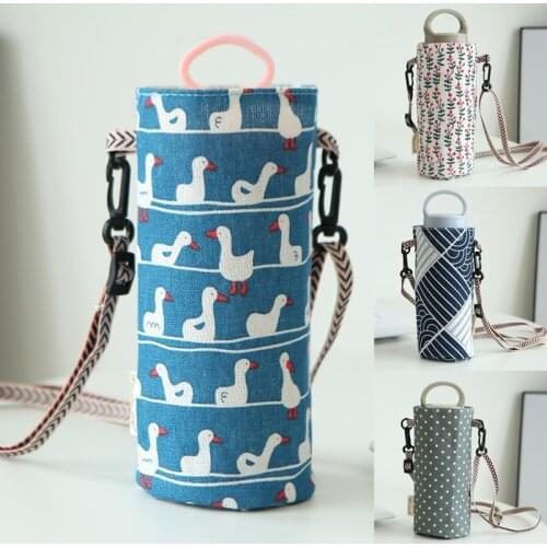 Portable Water Bottle Covers Cup Sleeve Case Heat Insulated Cloth Bottle Sleeves Storage Bag with Handle Vacuum Cup Set Accessor