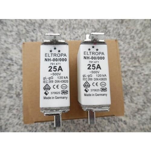 Fuses: ELTROPA NH-00/000 25A 500V 120KA gL/gG 791471 / NH-00/000 20A 500V 120KA gL/gG 791470