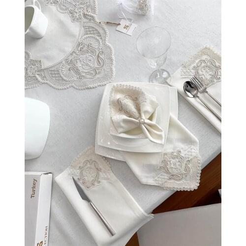 S&A ROYAL HOME Lace Tablecloths On The Table