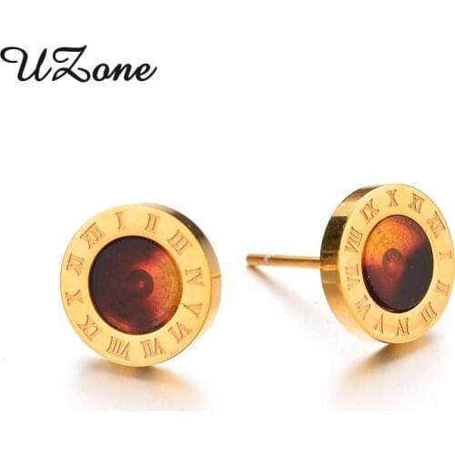 UZone Famous Brand Shell Stud Earrings Stainless Steel Stud Earrings Hot Sale For Etsy