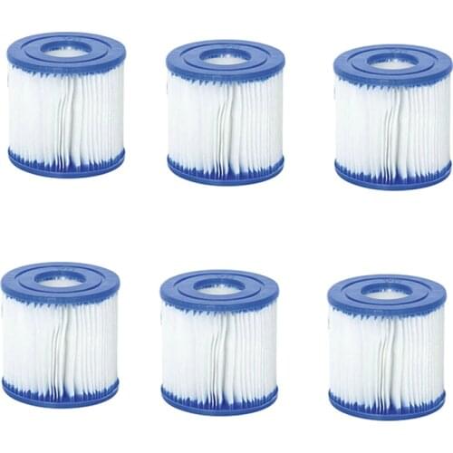6Pcs Pool Filter Replacement Cartridge for Bestway Type D/VII,for Intex Type D Filter,for Summer Escapes Type VII Filter