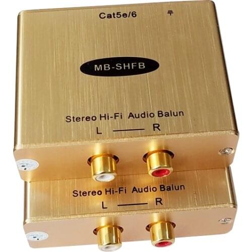 Stereo Hi-Fi Audio to RJ45 Extender Up to 1KM With Eliminate noise RCA to RJ45 Converter Cat5 audio adapter