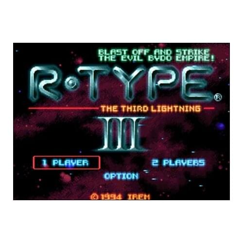 R-Type III - The Third Lightning 16 bit Big Gray Game Card For USA NTSC Game Player