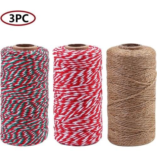 3 Rolls Retro Natural Hemp Rope Jute Twine Burlap String Wrapping Cords Thread DIY Handmade Tying Thread Cord Rope 19DEC13