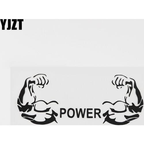 YJZT 16.5CMX6.9CM Bodybuilding Hands Fitness Gym Iron Decal Vinyl Car Sticker Black/Silver 8A-0724