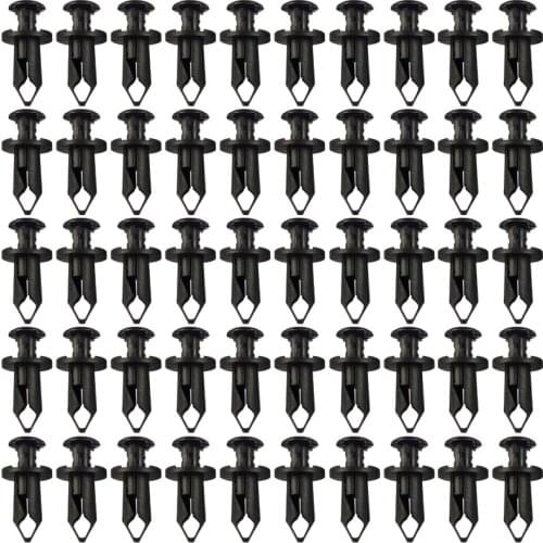 Mayitr 50pcs/set 8mm 5/16" Fender Rivet Clip Black Nylon 293150089 For Maverick Commader Can Am ATV UTV