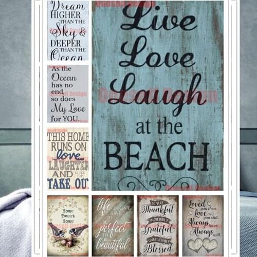 Live love diamond painting full square laugh 5d diamond embroidery full set home sweet home decor for home bedroom wall sticker