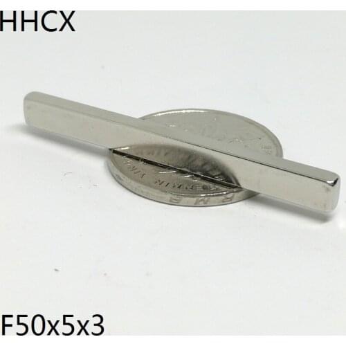 100pcs/lot magnet 50*5*3 N35 Strong NdFeB Rare Earth Magnet 50x5x3 Neodymium Magnets for moto