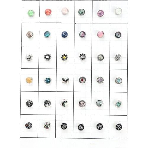 4pcs/lot Newest Snap Jewelry Bracelets Colorful Crystal Rhinestone Flower 12mm Metal Snap Buttons Fit DIY Snap Button Bracelet