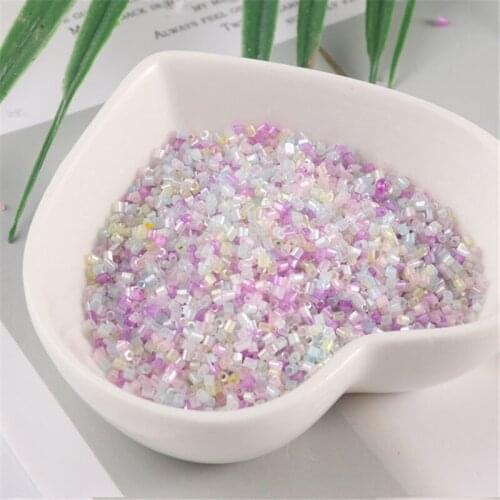 10g/Bag Cream Czech Glass Tube Seed Beads 1.5mm Mini Seedbeads Pearls For DIY Craft Women Garments Bracelet Necklace Accessories