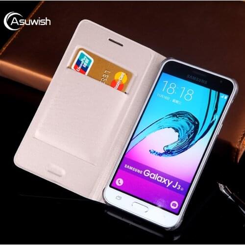 360 Full Flip Cover Wallet Leather Phone Case For Samsung Galaxy J3 2016 2015 GalaxyJ3 J 3 6 SM J320 J320F J320H J320FN SM-J320F