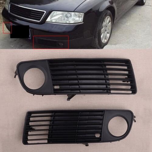 CITALL 1 Pair 4B0807681 4B0807682 Front Bumper Fog Light Grille Cover Fit for Audi A6 C5 1998 1999 2000 2001 2002 Pre-facelift