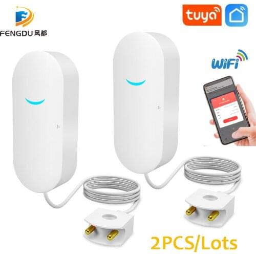 Water leakage sensor Wifi Home Burglar Alarm System Overflow Protection Tuyasmart Smart Life Phone APP Remote Control