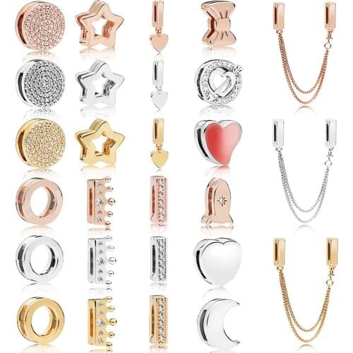 Kakakany 2020 New High-quality 100% S925 Reflexions Clip-on Charm Original Ladies Luxury Jewelry, Diy Bracelet Accessories